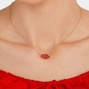 Red Lips Necklace