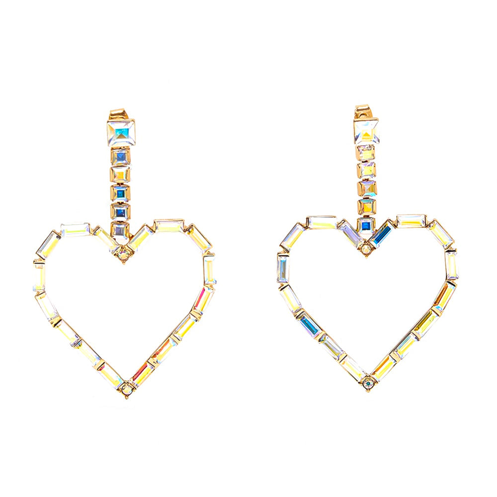 Crystal Heart Earrings